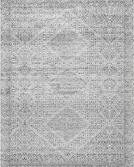 nuLOOM Abstract Tribal Machine Washable Ultra Thin Area Rug, 4x6, Grey - LeafyLoom