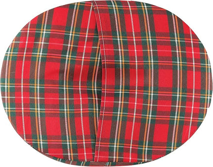 DMI 18-inch Convoluted Molded Foam Ring Donut Pillow Seat Cushion for Hemorrhoids, Back Pain, Tailbone Relief Cushion, Plaid (Pack of 3) - LeafyLoom