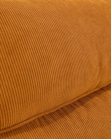 Queen Size Loveseat Sleeper Sofa,3 in 1 Soft Corduroy Upholstered Oversized Convertible Love Seat Sofabed cum Daybed W/Pull Out Sleep Couch Bed and Reclining Backrest for Living Space - LeafyLoom