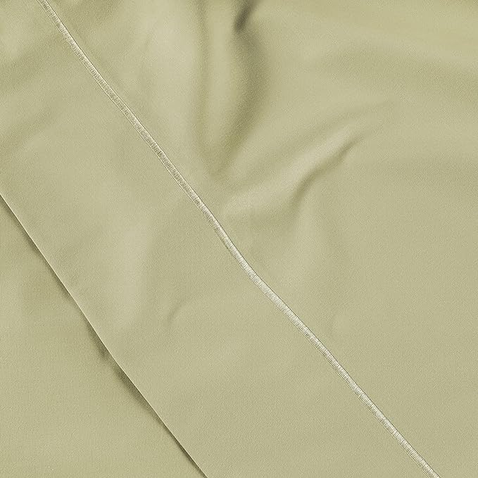 LANE LINEN Luxury 100% Egyptian Cotton Bed Sheets - 1000 Thread Count 4-Piece Full Set Bedding Sateen Weave 16" Deep Pocket (Fits Upto 17" Mattress) Sea Foam - LeafyLoom