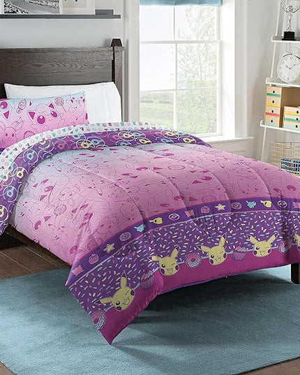 Northwest Pokemon Bed in a Bag Set, Twin, Light and Sweet - LeafyLoom