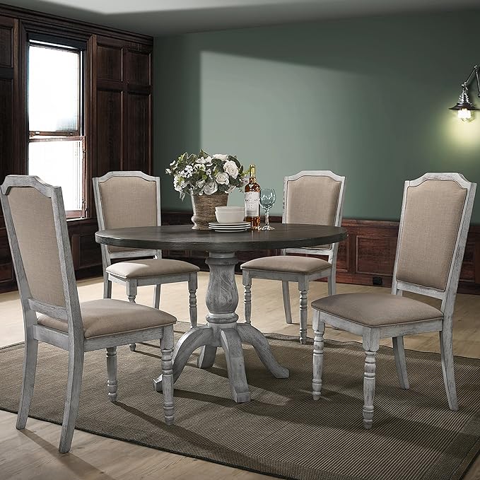 NicBex Haerin-SD-00155-LWJ Dining Chairs, 22.4"x19.5"x41", Gray - LeafyLoom