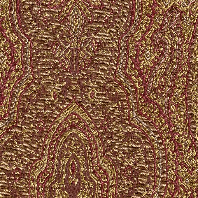 Homepop Home Decor |K1136-F765 | Classic Upholstered Parsons Dining Chair | Single Accent Dining Chair, Red & Gold Damask - LeafyLoom