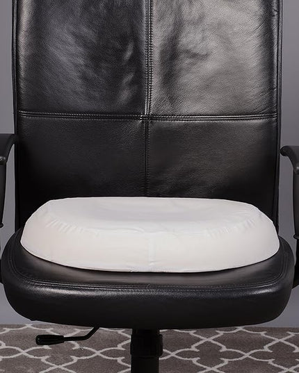 DMI Seat Cushion Donut Pillow and Chair Pillow for Tailbone Pain Relief, Hemorrhoids, Prostate, Pregnancy, Post Natal, Pressure Relief and Surgery, 18 x 15 x 3, White - LeafyLoom