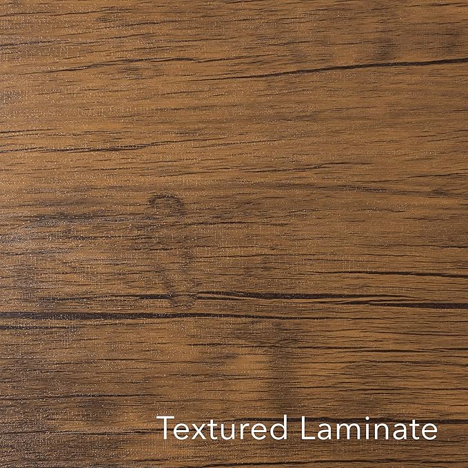 Atlantic Urban Dining Set, Bar Height Table and 2 Stools, 3 Piece Set. Woodgrain & Black PN 82008132 - LeafyLoom