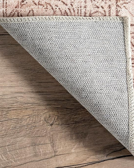 nuLOOM Shontal Traditional Machine Washable Ultra Thin Area Rug, 8' x 10', Beige - LeafyLoom