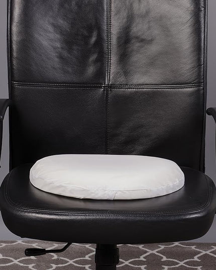 DMI Seat Cushion Donut Pillow and Chair Pillow for Tailbone Pain Relief, Hemorrhoids, Prostate, Pregnancy, Post Natal, Pressure Relief and Surgery, 16 x 13 x 3, White - LeafyLoom