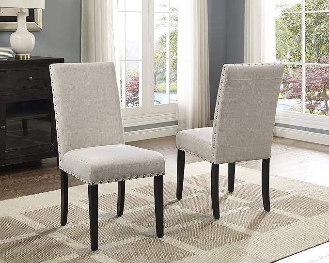 NicBex Haerin-SD-00139-LWJ Dining Chairs, 24.8"x18.3"x38", Beige - LeafyLoom