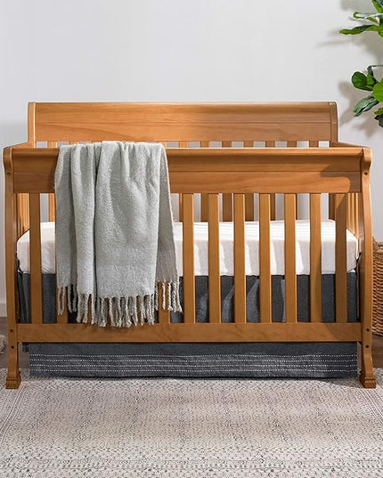 DaVinci Kalani 4-in-1 Convertible Crib in Chestnut, Greenguard Gold Certified - LeafyLoom