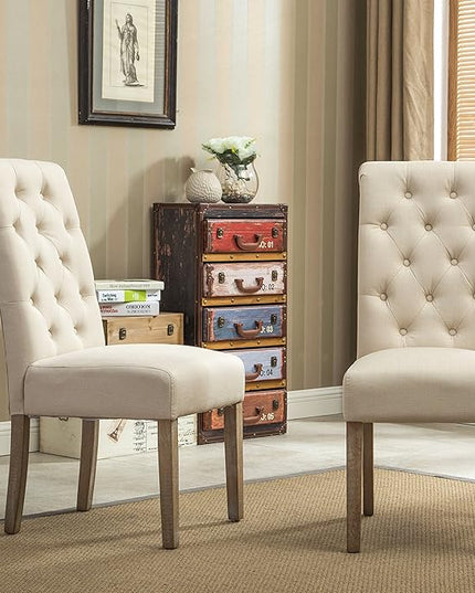 NicBex Haerin-SD-00144-LWJ Dining Chairs, 26"x18"x39.2", Beige - LeafyLoom