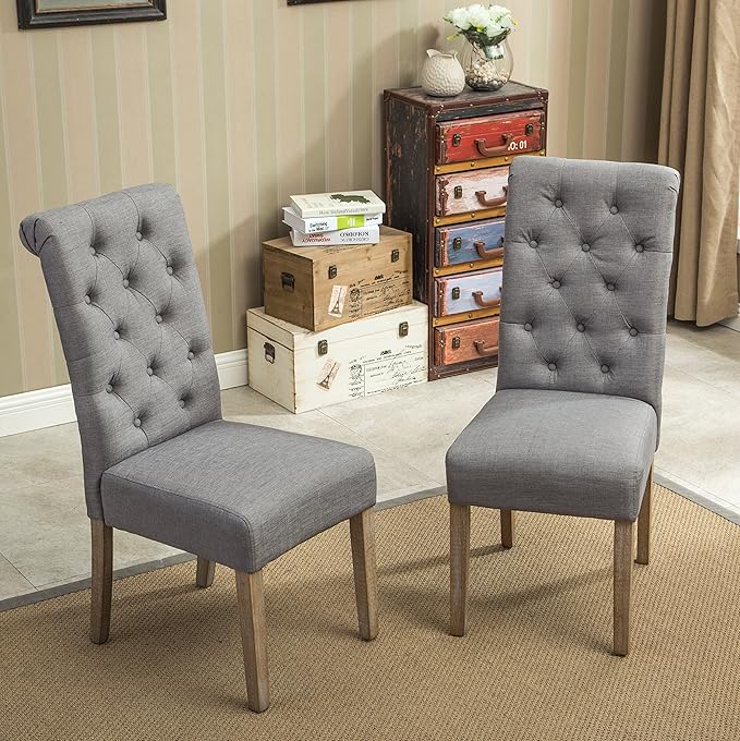 NicBex Haerin-SD-00142-LWJ Dining Chairs, 26"x18"x39.2", Gray - LeafyLoom