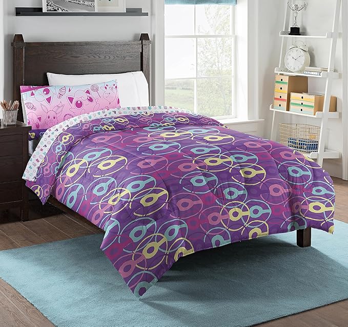 Northwest Pokemon Bed in a Bag Set, Twin, Light and Sweet - LeafyLoom