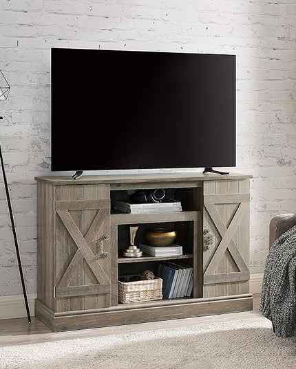 NicBex TV Stand for 50 Inch TV Modern TV Media Console Table with Open and Closed Storage Space Entertainment Center with Storage for Living Room,47 Inch,Grey Wash - LeafyLoom