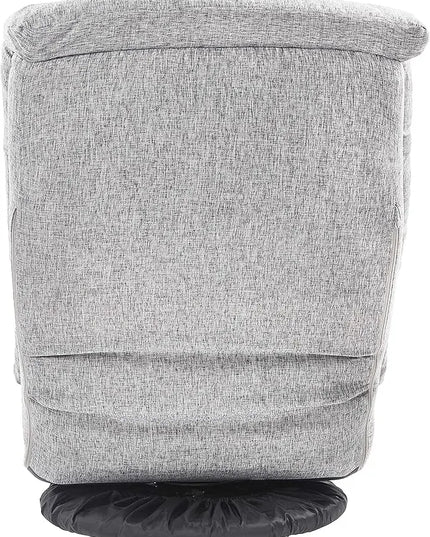 Amazon Basics Swivel Foam Lounge Chair with Headrest, Adjustable, 26.3"D x 23.5"W x 13.7"H, Grey - LeafyLoom