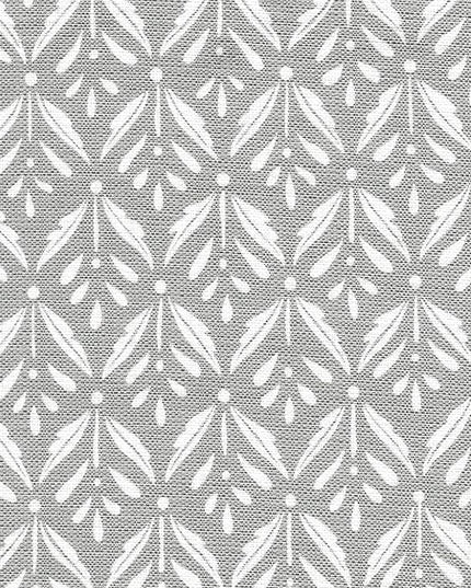 HomePop Upholstered Metal Barstool, Fabric Side Chairs for Dining Room, Kitchen and Living Room - Light Grey Print - LeafyLoom