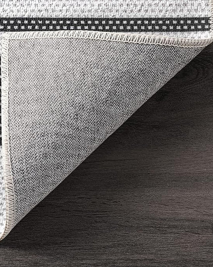 nuLOOM Lena Machine Washable Striped Ultra Thin Runner Rug, 2' 6" x 6', Grey - LeafyLoom