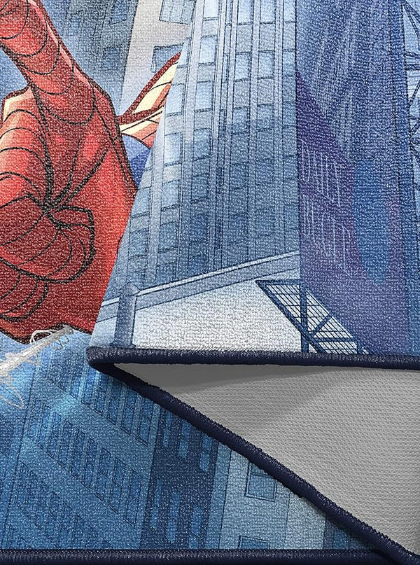 Jay Franco Marvel Spiderman Wall Crawler Room Rug - Large Area Rug Measures 4 x 5 Feet (Offical Marvel Product) - LeafyLoom