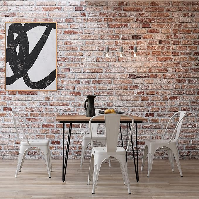 SIMPLIHOME Hunter SOLID MANGO WOOD and Metal 42 Inch Wide Square Industrial Dining Table in Natural, For the Dining Room - LeafyLoom