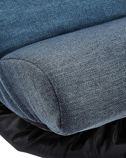 Amazon Basics Swivel Compact Adjustable Foam Floor Chair, Blue, White, Grey, 24.1"D x 16.3"W x 21.7"H - LeafyLoom