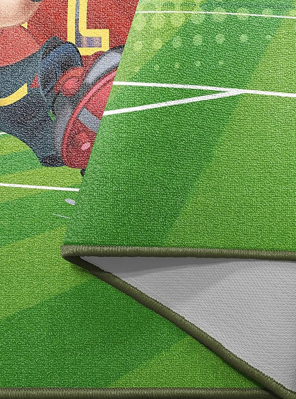 Jay Franco Disney Mickey Mouse Strike, Curve, Goal Kids Room Rug - Large Area Rug Measures 4 x 5 Feet (Offical Disney Product) - LeafyLoom