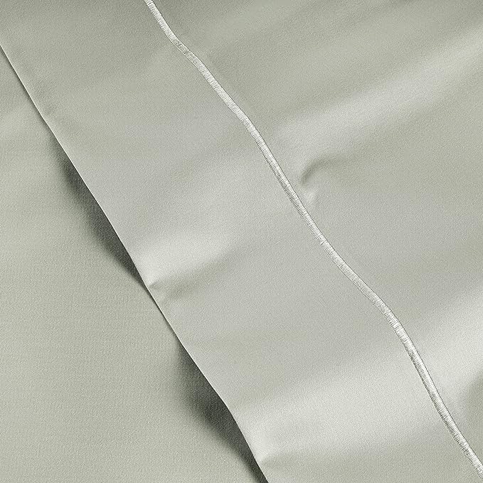 LANE LINEN Luxury 100% Egyptian Cotton Bed Sheets - 1000 Thread Count 4-Piece Mineral Calking Set Bedding Sateen Weave 16" Deep Pocket (Fits Upto 17" Mattress) - LeafyLoom