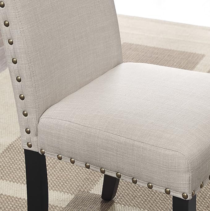 NicBex Haerin-SD-00139-LWJ Dining Chairs, 24.8"x18.3"x38", Beige - LeafyLoom