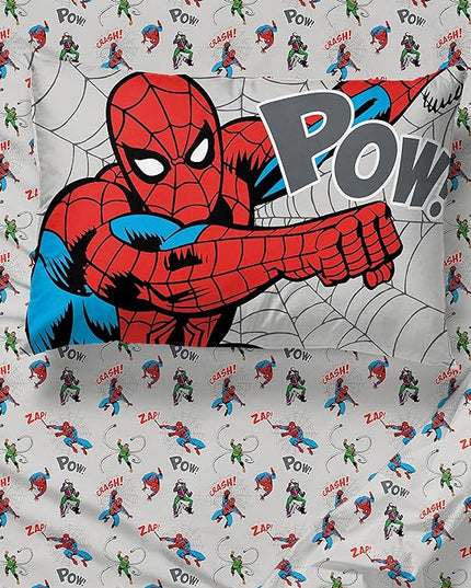Marvel Spiderman Spidey VS 7 Piece Full Size Bed Set - includes Comforter & Sheet Set Bedding - Super Soft Fade Resistant Microfiber (Official Product) - LeafyLoom