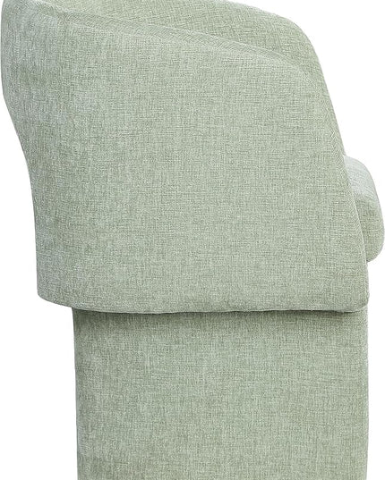 Meridian Furniture Emmet Collection Modern | Contemporary Dining Accent Chair with Rich Fabric, Steel Inner Frame, 26" W x 23.5" D x 30" H, Mint - LeafyLoom