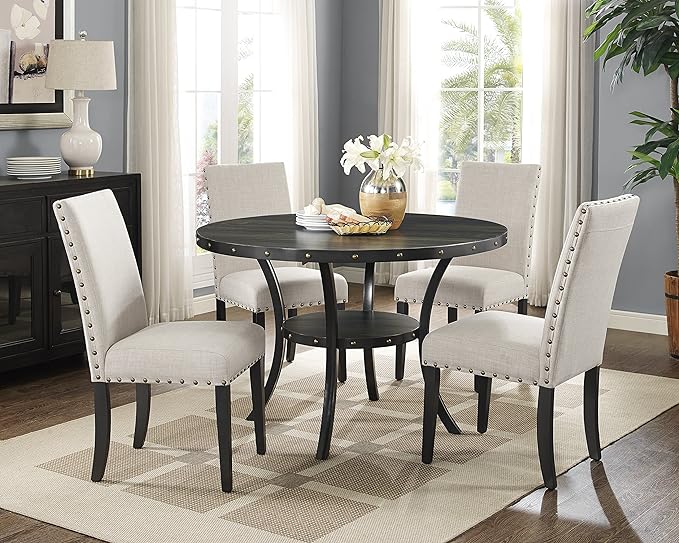 NicBex Haerin-SD-00139-LWJ Dining Chairs, 24.8"x18.3"x38", Beige - LeafyLoom