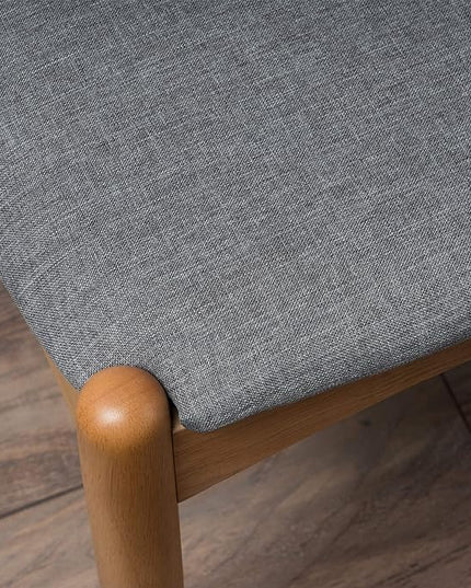 Christopher Knight Home Francie Fabric with Oak Finish Dining Chairs, 2-Pcs Set, Grey / Oak - LeafyLoom