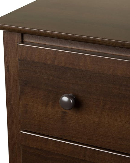 Prepac Sonoma Traditional Tall Nightstand Side Table with 3 Drawers, Functional Tall 3-Drawer Bedside Table 16" D x 23" W x 29" H, Espresso, EDC-2403 - LeafyLoom