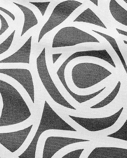 Posh Creations Bean Bag Chair for Kids, Teens, and Adults Includes Removable and Machine Washable Cover, 38in - Large, Canvas Roses Gray - LeafyLoom