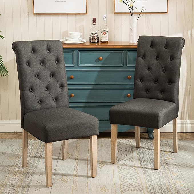 NicBex Haerin-SD-00141-LWJ Dining Chairs, 26"x18"x39.2", Charcoal - LeafyLoom
