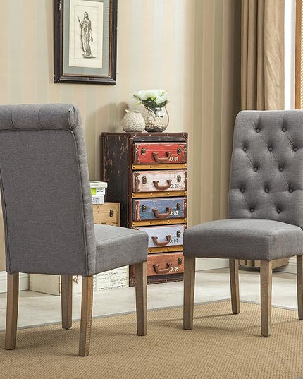NicBex Haerin-SD-00142-LWJ Dining Chairs, 26"x18"x39.2", Gray - LeafyLoom