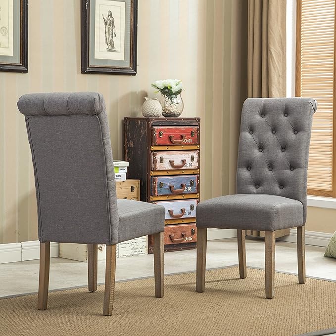 NicBex Haerin-SD-00142-LWJ Dining Chairs, 26"x18"x39.2", Gray - LeafyLoom
