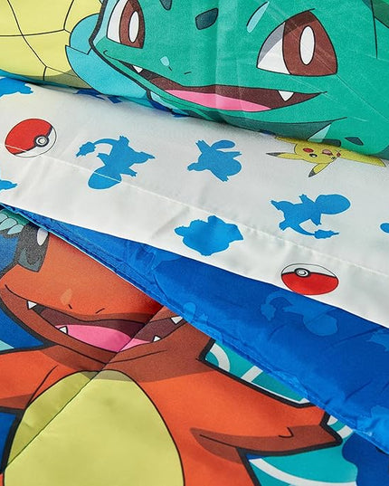 Northwest Pokemon Bed in a Bag Set, Twin, First Starters - LeafyLoom