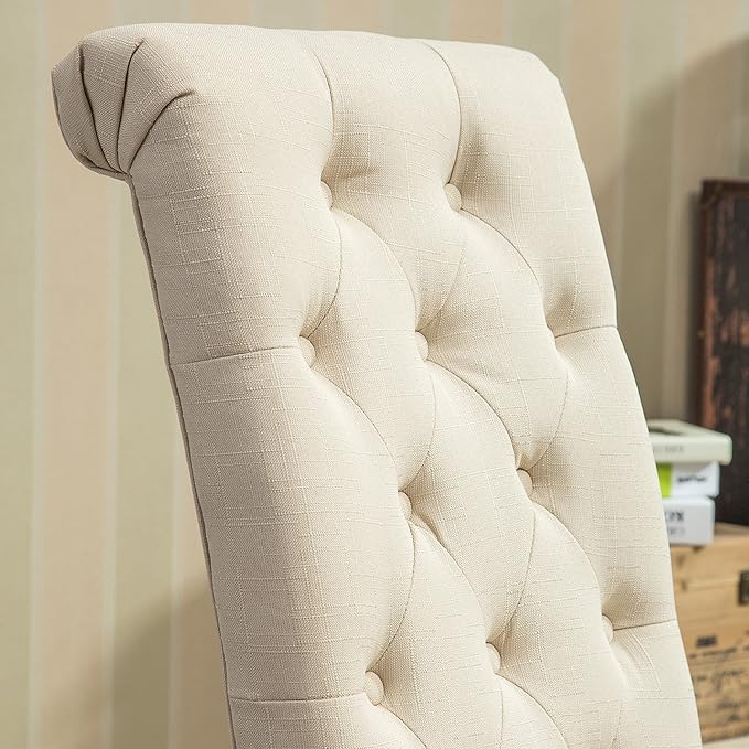 NicBex Haerin-SD-00144-LWJ Dining Chairs, 26"x18"x39.2", Beige - LeafyLoom