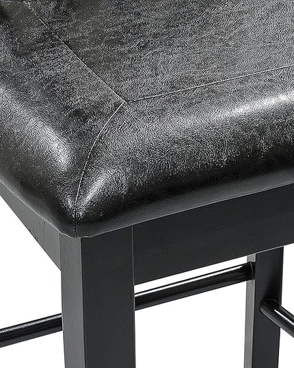 Lexicon Skyway 5-Piece Counter Height Dining Set, Black - LeafyLoom