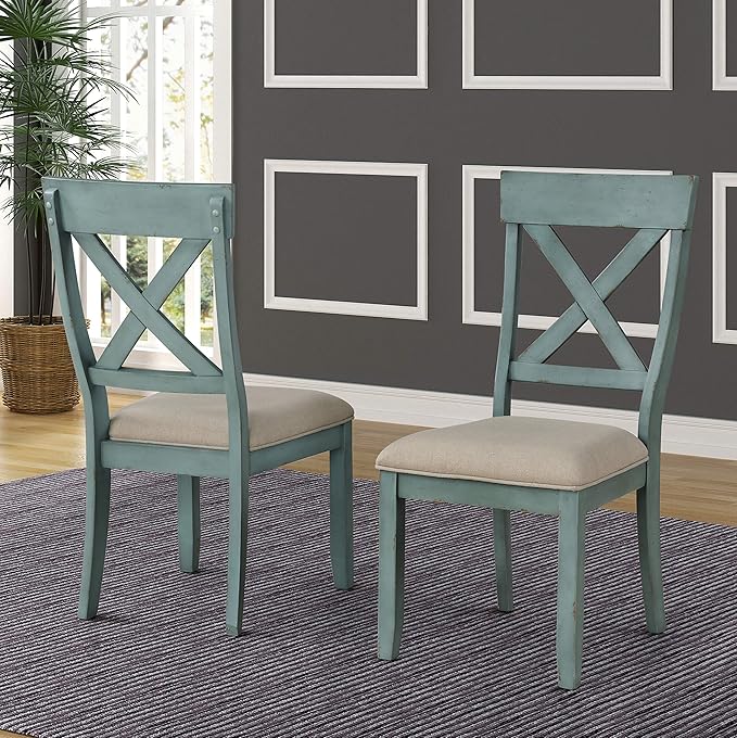 NicBex Haerin-SD-00174-LWJ Dining Chairs, 23.5"x18.3"x38.8", Blue - LeafyLoom