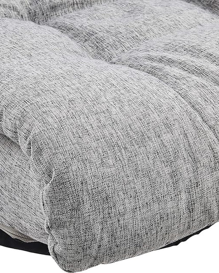 Amazon Basics Swivel Foam Lounge Chair with Headrest, Adjustable, 26.3"D x 23.5"W x 13.7"H, Grey - LeafyLoom