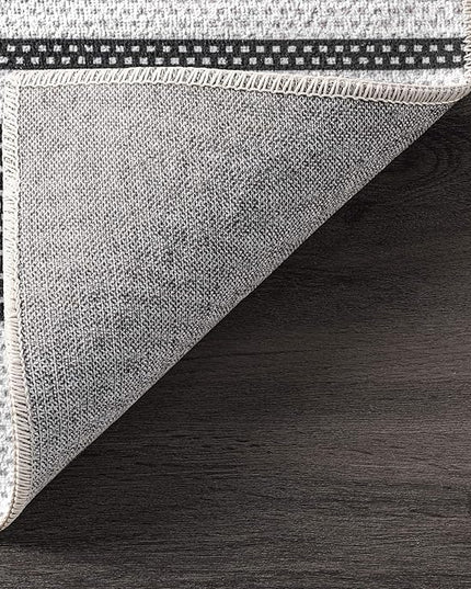 nuLOOM Lena Machine Washable Striped Area Rug, 5' x 8', Grey, Rectangular - LeafyLoom