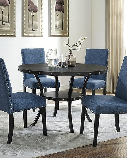 NicBex Haerin-SD-00137-LWJ Dining Chairs, 24.8"x18.3"x38", Blue - LeafyLoom
