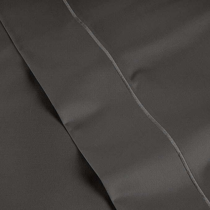 LANE LINEN 100% Egyptian Cotton Bed Sheets - 1000 Thread Count 4-Piece Full Sheets Set, Long Staple Cotton Bedding Sheets, Sateen Weave, Luxury Hotel Sheets, 16" Deep Pocket - Black - LeafyLoom