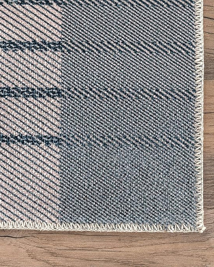 nuLOOM Lennie Modern Multi Striped Machine Washable Ultra Thin Runner Rug, 2' 6" x 8', Beige - LeafyLoom