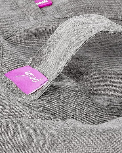 Posh Creations Bean Bag Chair for Kids, Teens, and Adults Includes Removable and Machine Washable Cover, Heather Gray, 27in - Medium - LeafyLoom