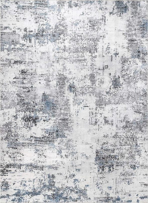 nuLOOM Dali Abstract Machine Washable Area Rug, 4x6, Grey - LeafyLoom