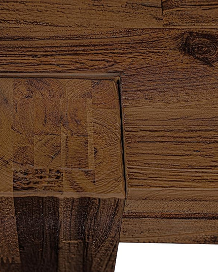 East West Furniture CN6-0N-T Celina Modern Kitchen Table - Rectangle Rustic Wood Dining Table , 36x60 Inch, Walnut - LeafyLoom