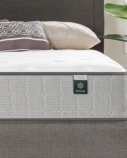 ZINUS 10 Inch Comfort Support Cooling Gel Hybrid Mattress, Queen, Tight Top Innerspring Mattress, Motion Isolating Pocket Springs, Mattress in A Box - LeafyLoom