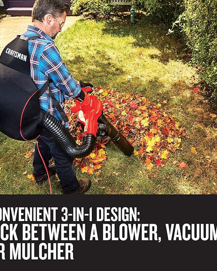 CRAFTSMAN Leaf Blower, Electric, 12-Amp (CMEBL700), Red - LeafyLoom