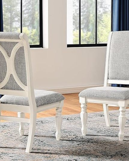 NicBex Haerin-SD-00173-LWJ Dining Chairs, 18.8"x26"x42.5", Off-White - LeafyLoom